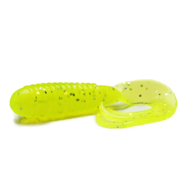 60mm /2.1g Grub Soft Bait Soft Plastic Worm Lures for Bass Fishing Grub Baits for Jig Head 12pcs/lot - Image 2