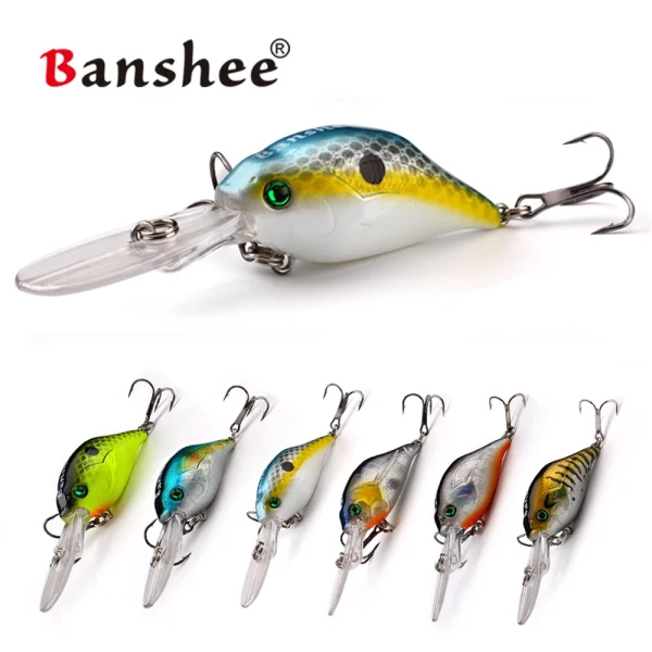 DeepCrankbaits 2" Bait Lure Wobbler Crankbait Rattling Artificial Baits Bass Fishing Lures jerkbait lure shad - Image 2