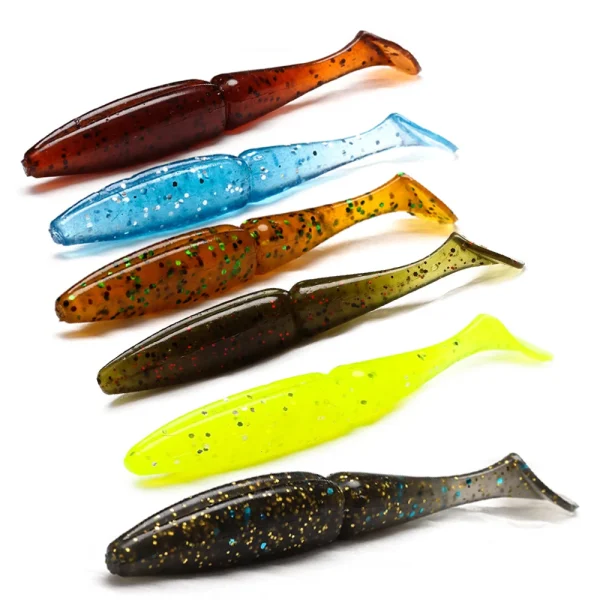 3.5g/ 75mm Soft Paddle Tail Swimbaits Soft Jerkbait Fishing Lure for Texas Rig Finesse Baits Plastic Worm Bass Fishing Baits