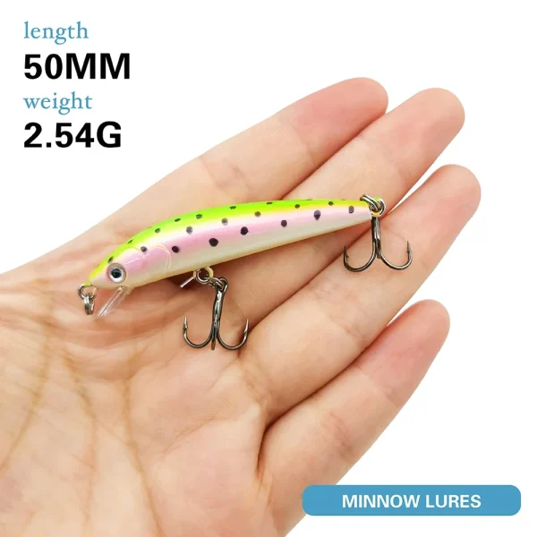 Banshee Jerkbait Fishing Lures 50mm 2.6g Trout Perch Bass Lure Floating Wobbler Artificial Bait Shallow Diving Minnow Crankbaits - Image 5