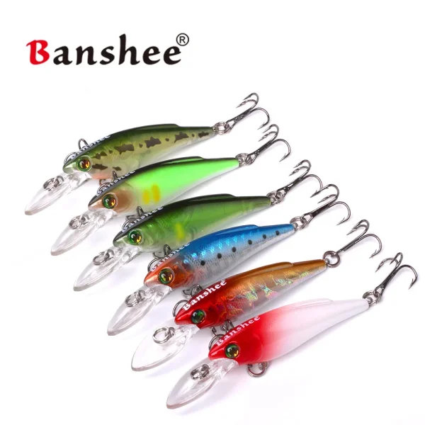 Banshee Minnow Lures 55mm 3.7g Fishing Wobbler Hard Bait Bass Perch Trout Floating Lures Topwater Fishing Tackles - Image 6