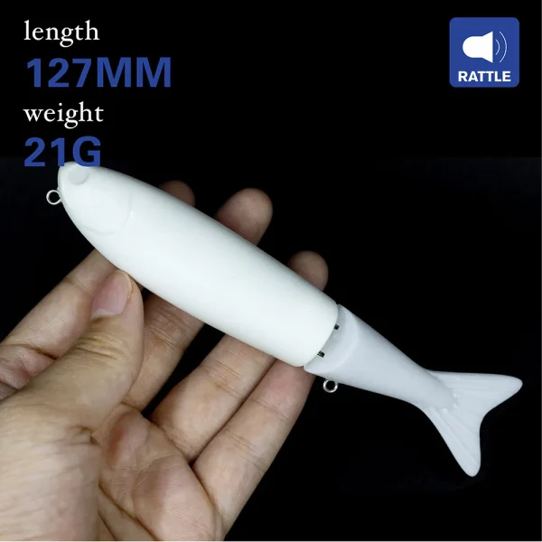 127mm 21g Blank Swimbait Lures Unpainted Hard Baits DIY Fishing Lure Blank Lure Set Blank Hard Lures - Image 2