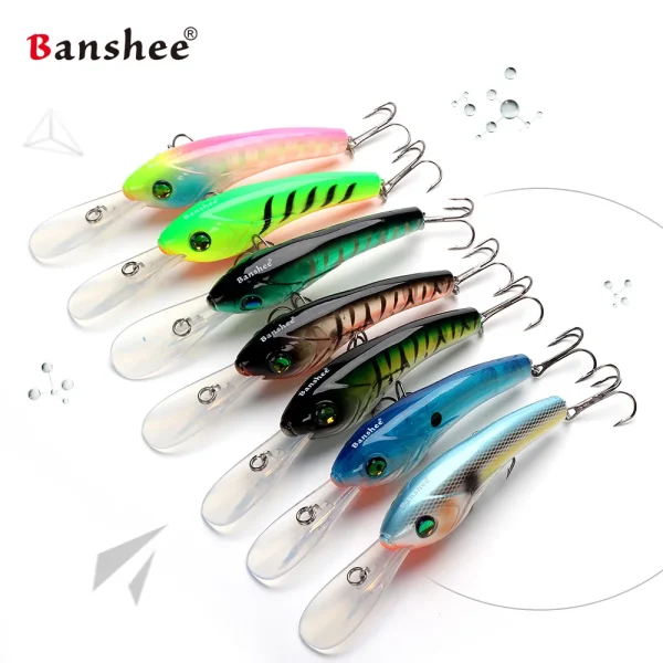 Banshee 95mm 19g Round Bill Crankbait Shallow Diving Crankbait Wobbler Jerkbaits Artificail Bait Bass for Fishing Tackles - Image 3
