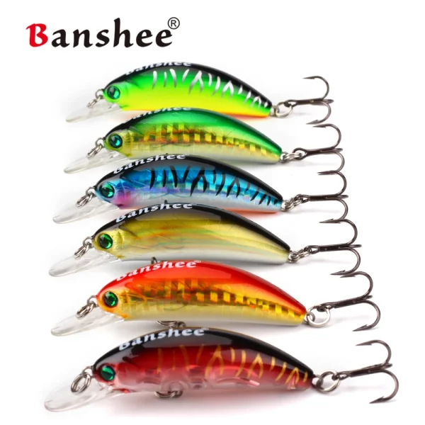 Banshee 45mm 4.7g Floating Jerkbait Fishing Lures for Trout Bass Small Shallow Diving Crankbait Hard Artificial Bait pesca peche