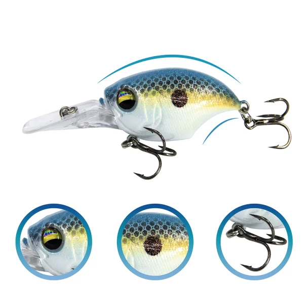 Banshee 11g 47mm Crankbaits Fishing Round Bill Fishing Lure Rattling Wobbler Artificial Lure Hard Bait Trout Pesca equipamentos - Image 5