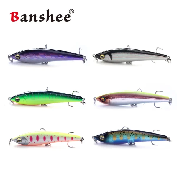 Banshee Lures 75mm 11.5g Sinking Pencil Lures Stick Bait Fishing Lure Long Casting Lures Minnow Fishing Wobbler