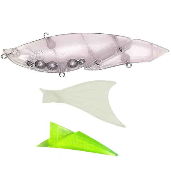 Unpainted Lures Blank Swimbait Body Glide Swimbait 190mm 50g Blank Unpainted Hard Baits Jointed Diy Floating Lure Blanks Parts - Image 2