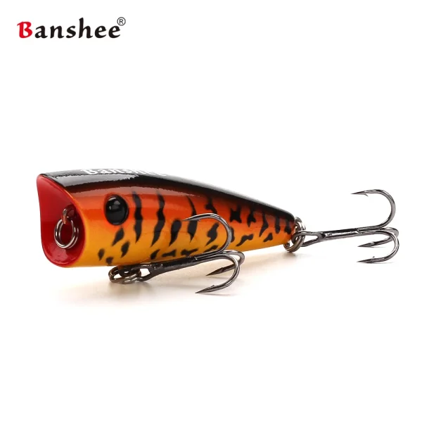 Banshee Popper Lure Top Water Fishing Lure 60mm 8g Popper Lures Artificial Bait Bass Predator Wobbler Crankbait Fishing Gear - Image 6