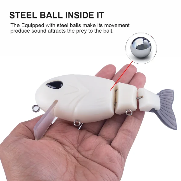 Unpainted Swimbait 12.5 cm 47g Glide Swimbait DIY Lure Blank Wobbler Soft Tail Slide Floasting Unpainted Lure Blanks - Image 4