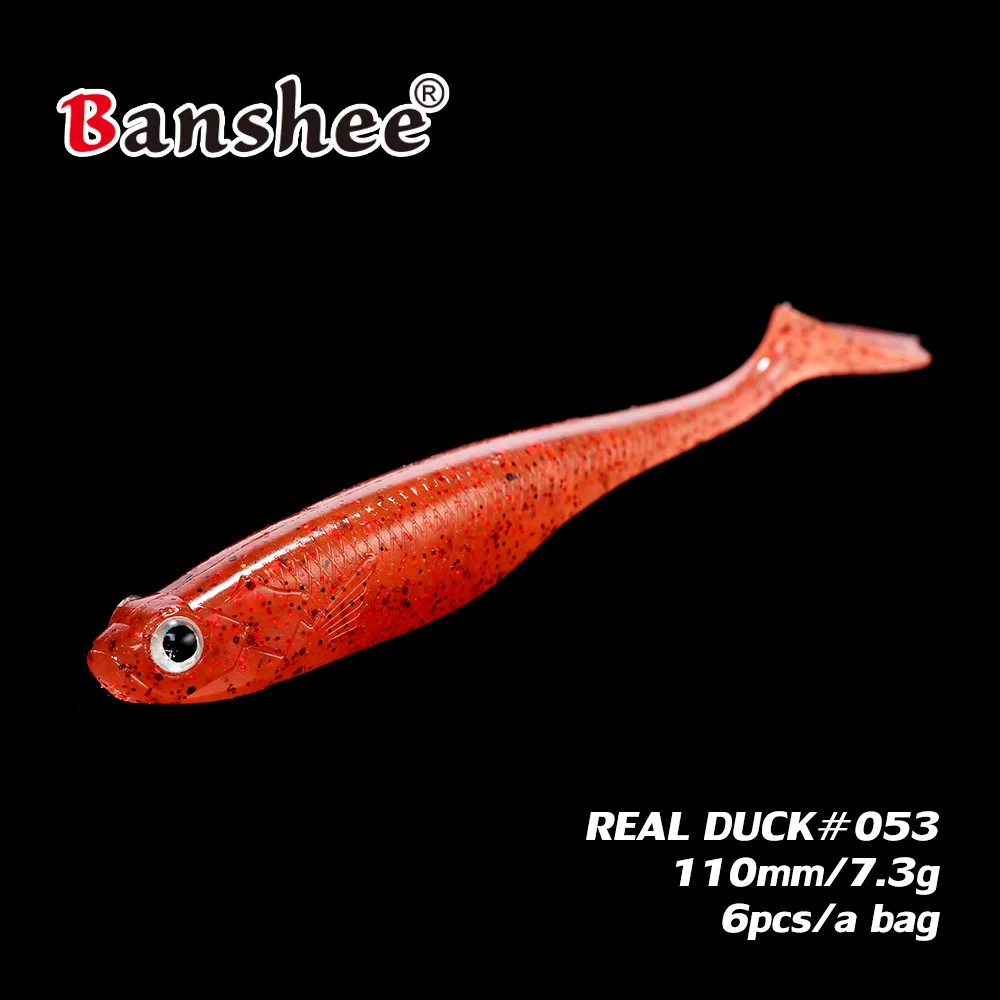Banshee 7.3g/ 110mm Soft Plastic Baits REAL DUCK Lifelike Worm Bass Artificial Bait Jig Fishing Lure for Alabama Rig 6pcs/lot - Image 2