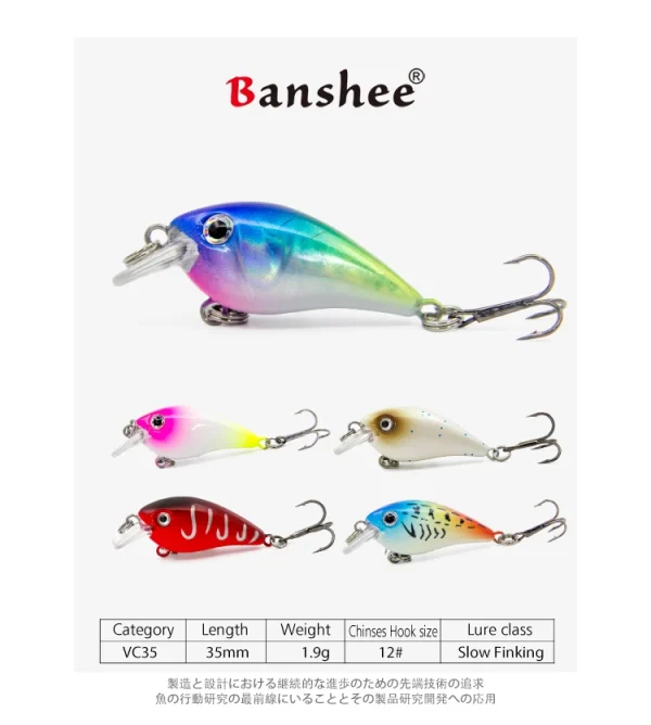 5pcs/lot Mini Crankbait Lure 35mm 1.9g Wobblers Crankbait Minnow Bass Fishing Bait Carp Fishing Fishing Tackle - Image 3