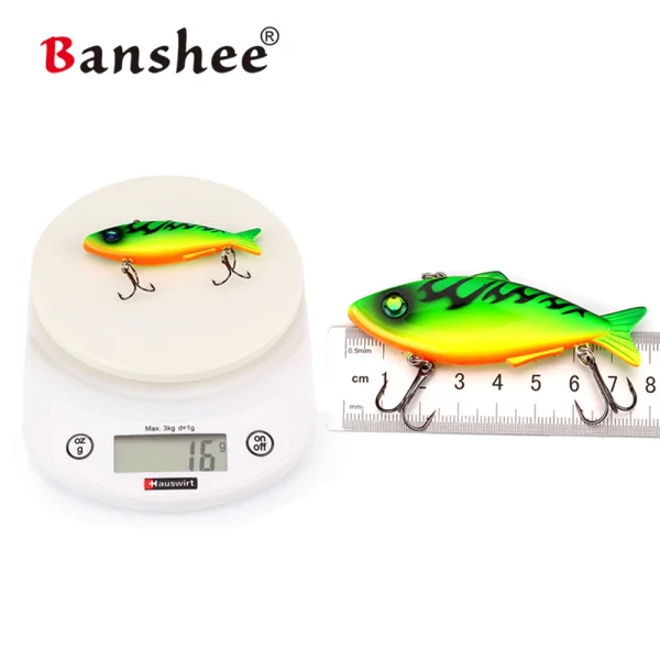 Banshee 80mm 16g Vibe Cranks Fishing Bait Sound Wobbler Rattle Sinking Lipless Crankbait Artificial Bait Bass Lure Carp Fishing - Image 6