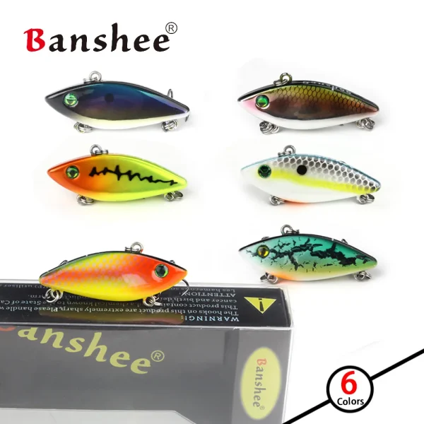 Banshee Lipless Crankbait 40mm 4.5g VIB Blade Fishing Bait Sound Wobbler Rattle Sinking Lipless Crankbait Bass Fishing Baits - Image 4