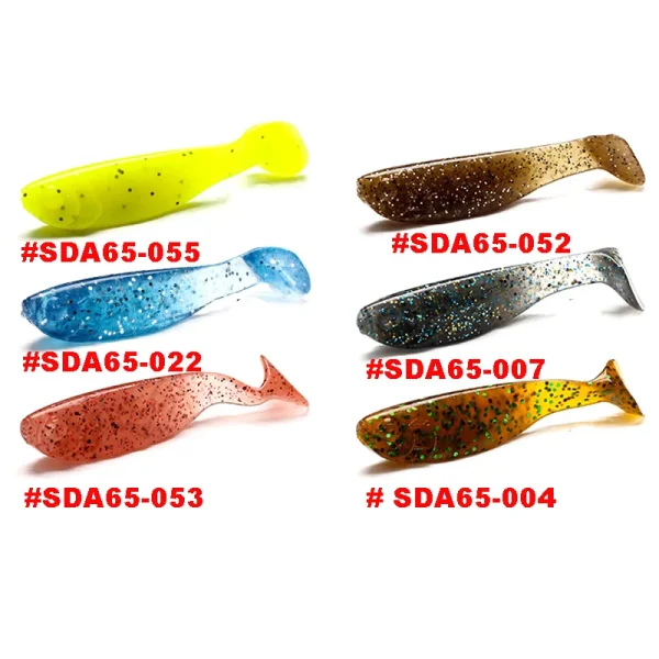 Banshee 3.7g/ 65mm Shad Shape Worm Fishing Bait Paddle Tail Swimbaits Soft Plastic Minnows for Texas Rig Bass isca artificial - Image 4