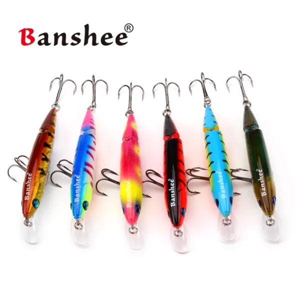 Banshee Lure Jointed Jerkbait 95mm14g Rattle Wobbler Lifelike Joined Swimbait Artificial Lure Minnow for Bass Fishing Equipment - Image 3