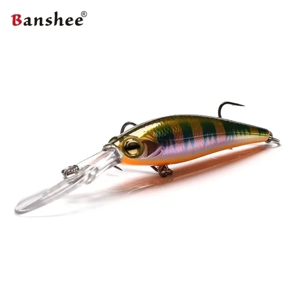 Banshee 60mm/6g Minnow Lure Deep Diving Wobblers Artificial Baits Minnow Lures Pesca Jerk Bait for Bass Fishing Tackle
