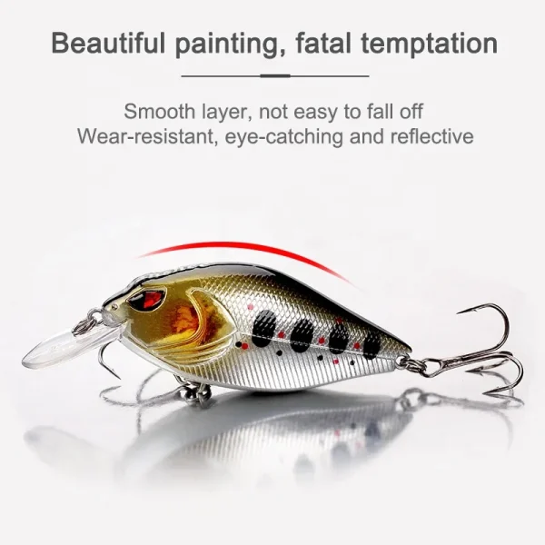 Banshee Lure Crankbait Wobbler Shallow Diving Crank Bait 68mm 15g Rattling Square Bill Hard Bait Fishing Lure for Bass Fishing - Image 6