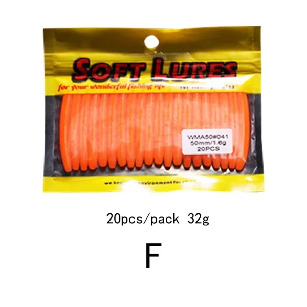 1.6g/ 50mm Soft Plastic Worm Bass Fishing Stickbaits for Wacky Jig 20pcs/lot - Image 6