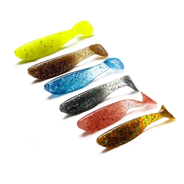 Banshee 3.7g/ 65mm Shad Shape Worm Fishing Bait Paddle Tail Swimbaits Soft Plastic Minnows for Texas Rig Bass isca artificial - Image 2