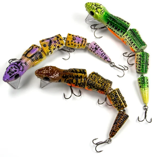 Banshee 220mm 59g Swimbait Multi Jointed Wobbler Feather Tail Lizard Had Bait Topwater Lure Bass Pike Fishing Tackle 3pcs/box - Image 3