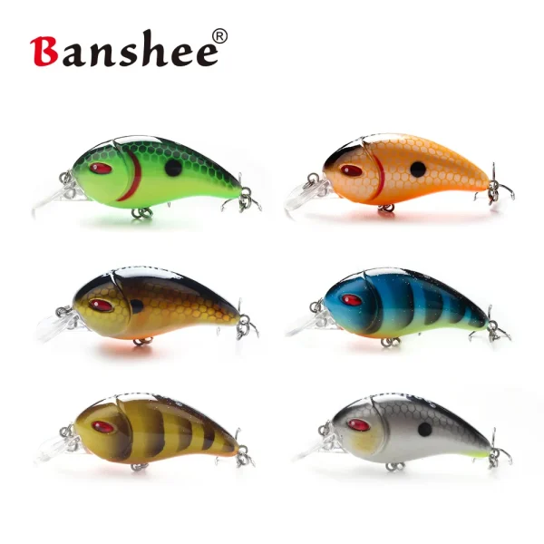 3D Squarebill Crankbait 47mm 6g Small Crankbait Fishing Lure Pike Wobblers for Bass Pike Fishing Lure Set