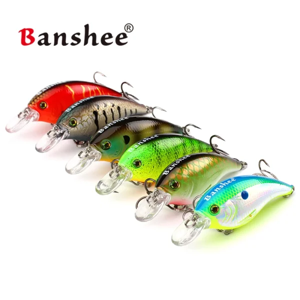 Banshee 2.4" Shallow Diving Crankbaits Rattle Fishing Lures Artificial Hard Bait for Bass Fishing - Image 6