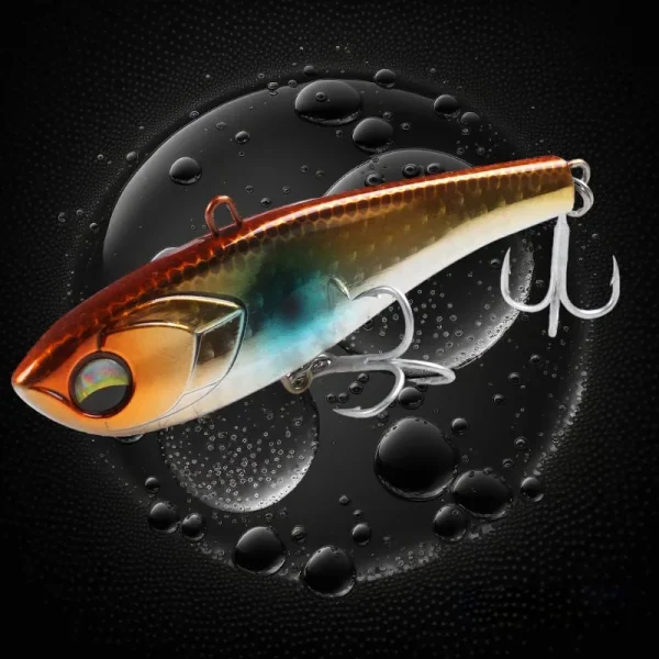 Vibe Wobbler 70mm/16g Vibration Sinking Lures 3D Eyes Lipless Crankbait Rattle Blade Bait Winter Bass Pike Fishing Lures - Image 2