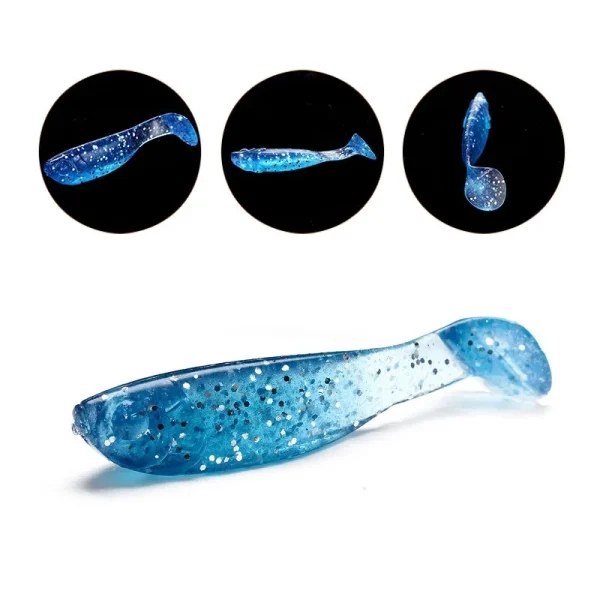 Banshee 3.7g/ 65mm Shad Shape Worm Fishing Bait Paddle Tail Swimbaits Soft Plastic Minnows for Texas Rig Bass isca artificial - Image 3