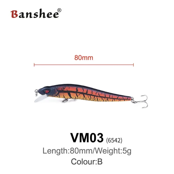 Banshee Lure Suspending Jerkbait Fishing Wobblers 86mm 5g Slow Sinking Minnow Wobbler Aritificial Baits Predator Fishing Lure - Image 6
