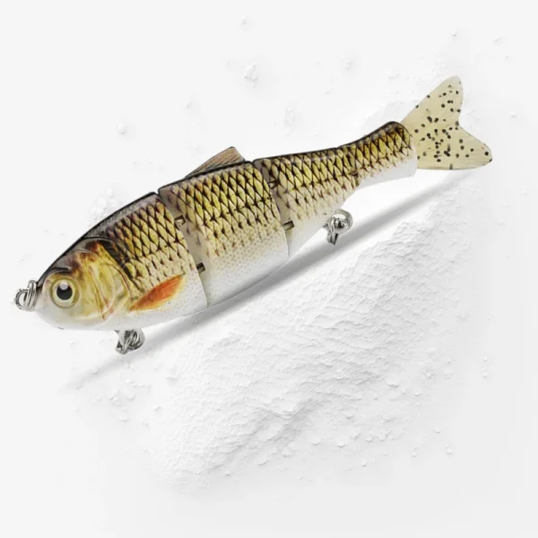 Jointed Swimbait 140mm 38g Hard Bait Bluegill Panfish Swimbait Brush Tail Sinking Fake Fishing Wobbler Bass Pike Fishing Gear - Image 4