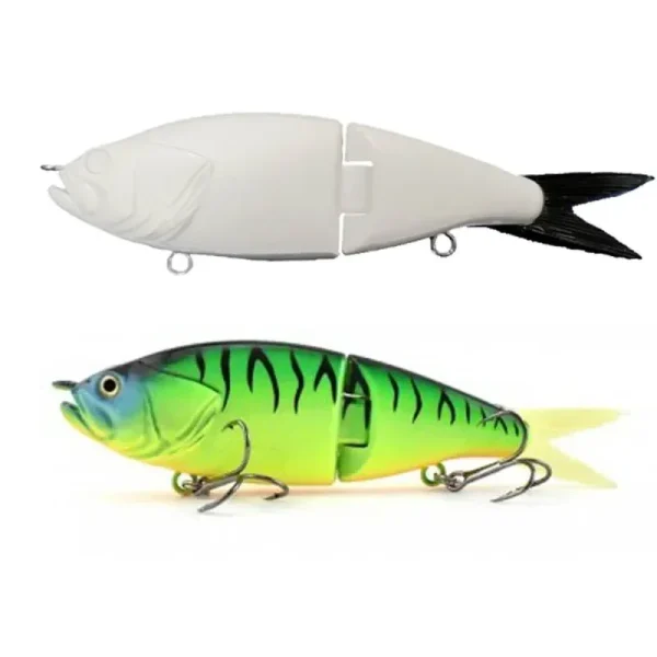 Unpainted Swimbait 150mm 43.3g Blank Glide Lure DIY Lure Blank Wobbler Soft Tail Slide Sinking Swimbait Fishing Tackle - Image 5