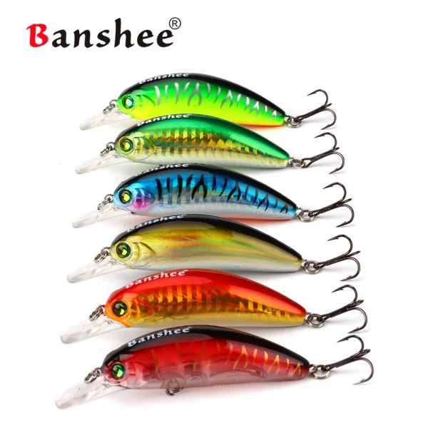 Banshee Jerkbait Fishing Lures 65mm 9.3g Trout Perch Lure Floating Wobbler Artificial Bait Shallow Diving Minnow Crankbaits - Image 2
