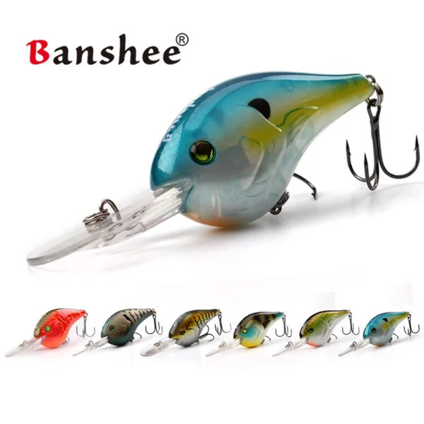 Banshee Round Bill Crankbait 75mm 24g Crankbait Fishing Lure Hard Artificia Bait Wobbler Jerkbait Bass Pike Fishing Tackles - Image 2