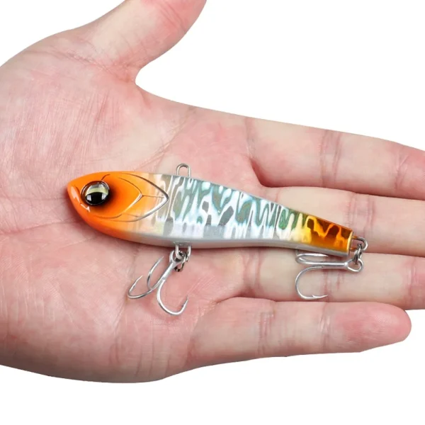 Vibe Wobbler 70mm/16g Vibration Sinking Lures 3D Eyes Lipless Crankbait Rattle Blade Bait Winter Bass Pike Fishing Lures - Image 4