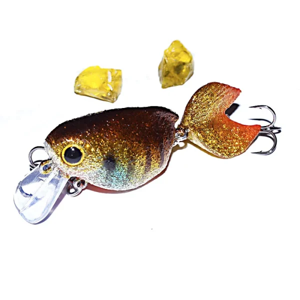 Goldfish Floating Fishing Lure Crankbait Wobbler Shallow Diving Crank Bait 60mm 7g Square Bill Hard Bait Lure for Bass Fishing