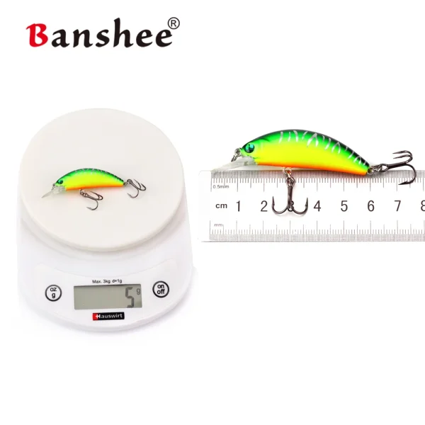 Banshee 45mm 4.7g Floating Jerkbait Fishing Lures for Trout Bass Small Shallow Diving Crankbait Hard Artificial Bait pesca peche - Image 5