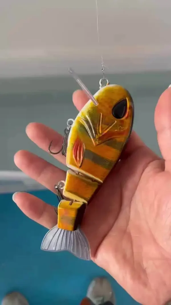Jointed Wake Bait 12.5cm 50g Floating Swimbait Wobbler Fishing Lure Square Bill Sunfish Bait for Bass Pike Fishing Tackles - Image 4