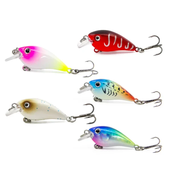 5pcs/lot Mini Crankbait Lure 35mm 1.9g Wobblers Crankbait Minnow Bass Fishing Bait Carp Fishing Fishing Tackle
