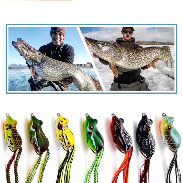 Kit Com 3 Isca Artificial Sapo Frog Pesca Esportiva Traíra Tucunaré Top
