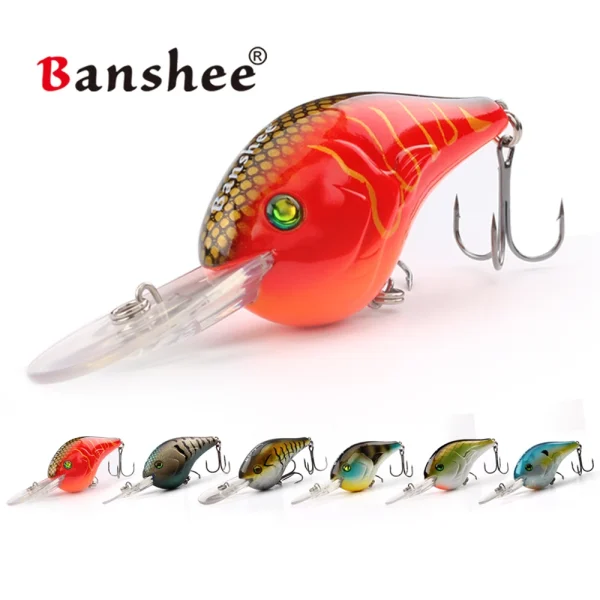 Banshee Round Bill Crankbait 75mm 24g Crankbait Fishing Lure Hard Artificia Bait Wobbler Jerkbait Bass Pike Fishing Tackles
