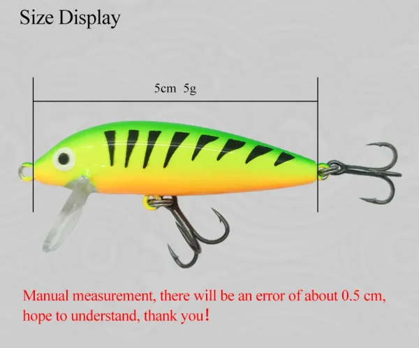Bass Minnows 50mm 5g Sinking Fishing Lure Isca Artificial Bait Pesca Swimbait Peche Leurre Fishing Minnow Wobbler - Image 3
