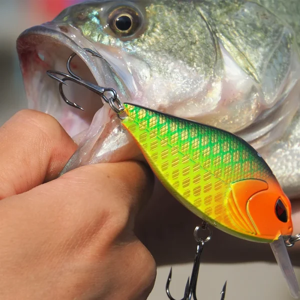 Banshee Round Bill Crankbait 58mm 9g Shallow Diving Crankbaits Fishing Lure Rattle Chartreuse Crankbait Artificial Hard Bait - Image 5