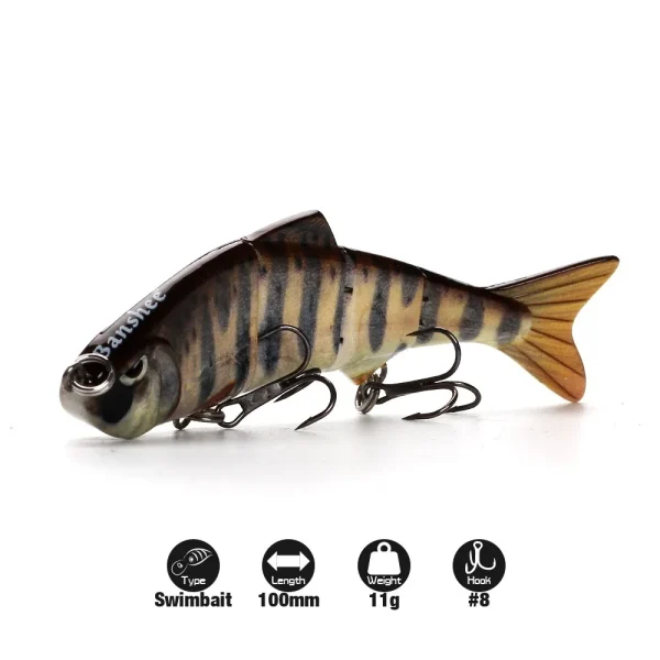 Banshee Jointed Swimbaits Bass Pike Swim Bait Lures 100mm 11g Hard Bait Fishing Sinking Wobblers Predator Lures Isca Artificial - Image 2