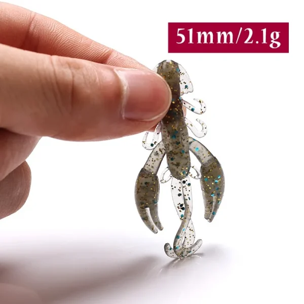 2.1g/ 51mm Soft Plastic Craws Bait Bass Perch Soft Baits Creature Fishing Worms for Texas Rig Silicon Bait 15pcs/lot - Image 5