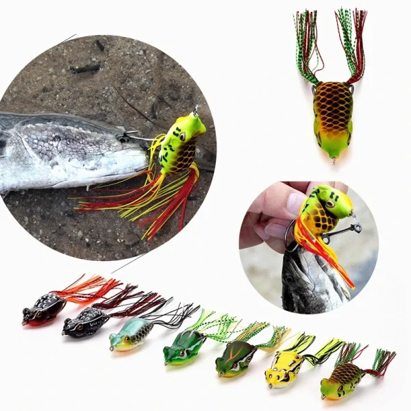 Kit Com 3 Isca Artificial Sapo Frog Pesca Esportiva Traíra Tucunaré Top - Image 4