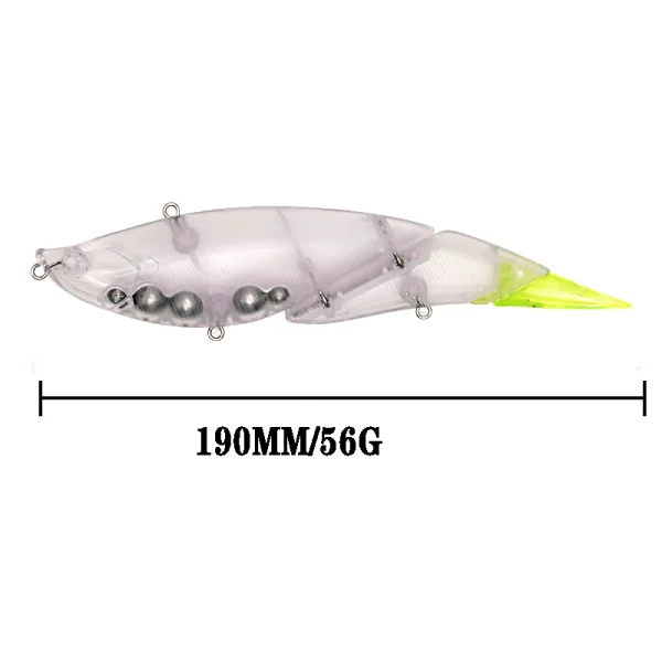 Unpainted Lures Blank Swimbait Body Glide Swimbait 190mm 50g Blank Unpainted Hard Baits Jointed Diy Floating Lure Blanks Parts - Image 6