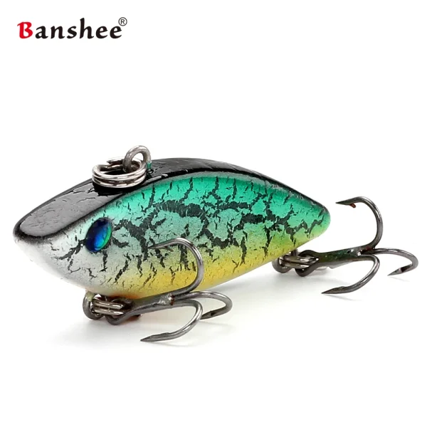 Banshee Lipless Crankbait 40mm 4.5g VIB Blade Fishing Bait Sound Wobbler Rattle Sinking Lipless Crankbait Bass Fishing Baits - Image 2