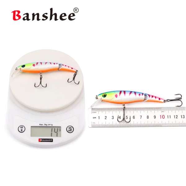 Banshee Lure Jointed Jerkbait 95mm14g Rattle Wobbler Lifelike Joined Swimbait Artificial Lure Minnow for Bass Fishing Equipment - Image 6