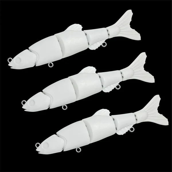 Banshee Lure Unpainted Jointed Swimbaits100m 10g Predator Swimbait Blank Body Blank Lure Swimbait Nude Fishing Lures Parts
