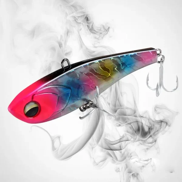 Vibe Wobbler 70mm/16g Vibration Sinking Lures 3D Eyes Lipless Crankbait Rattle Blade Bait Winter Bass Pike Fishing Lures